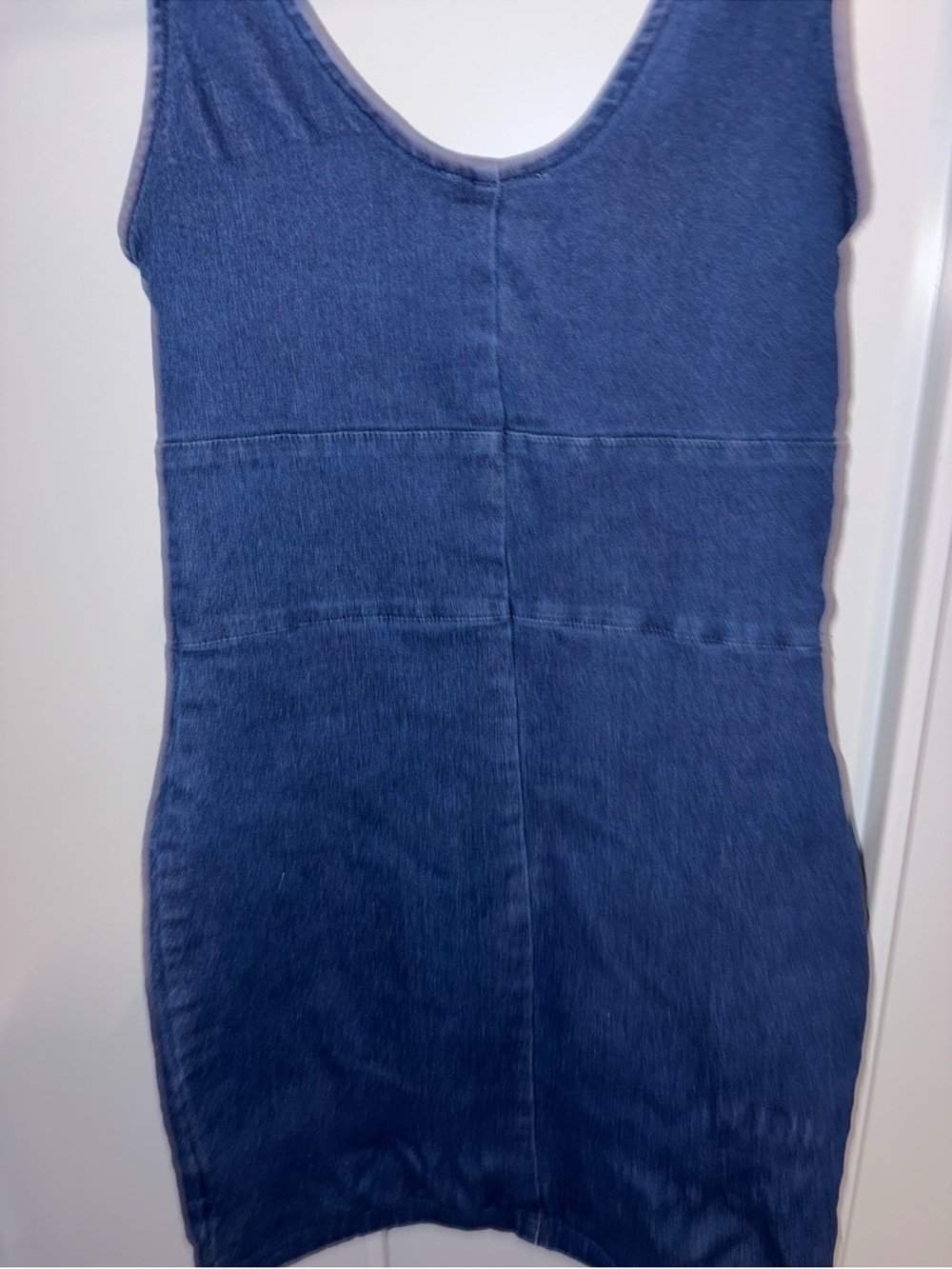 7th & Hudson Women's Dark Wash Full Zip Front Denim Bodycon Mini Dress Stretch M - Picture 8 of 9